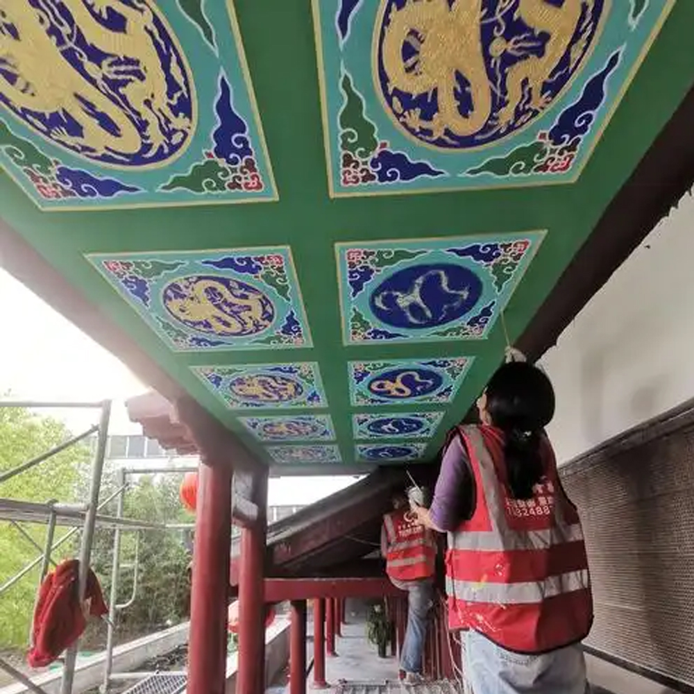 手绘古建015