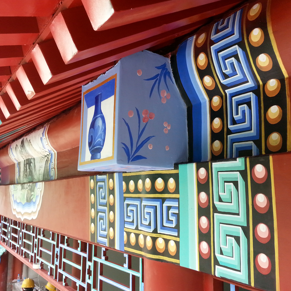 手绘古建001